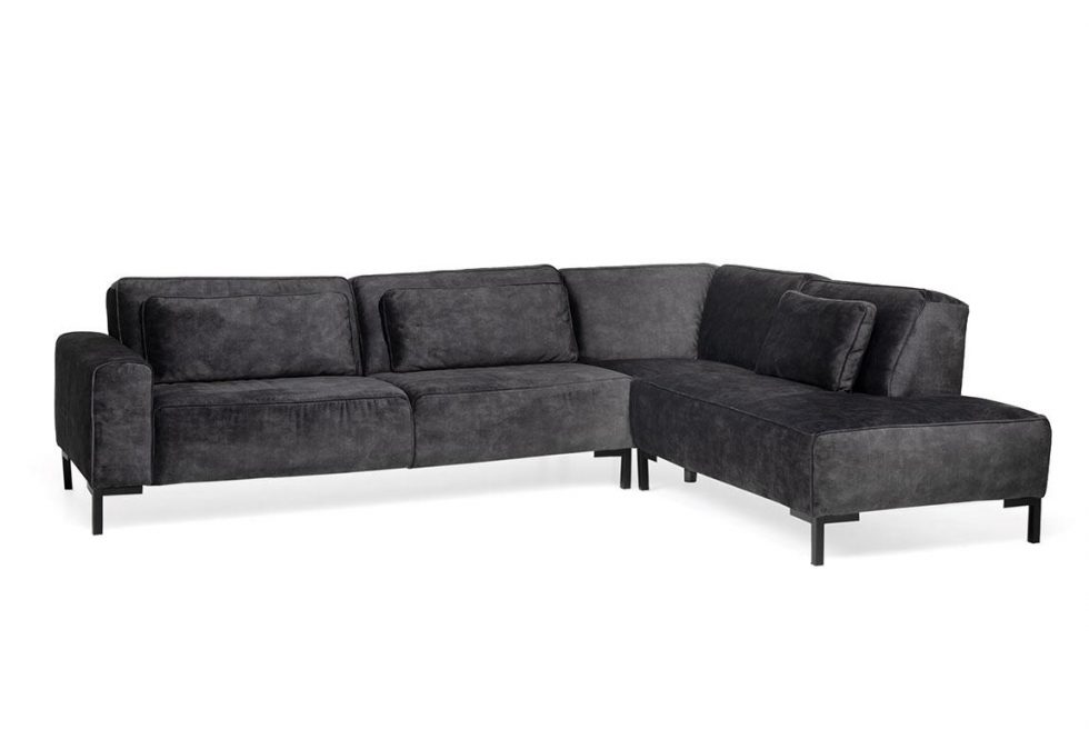 hoekbank Kai hoek rechts in de stof VII 7101 antraciet JaxxChoice