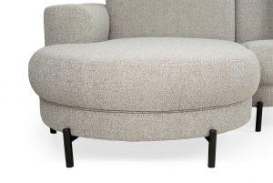 hoekbank met ronde lounge Liva in stof VI 6096 Jaxxchoice