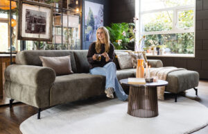 JaxxChoice Caty hoekbank groen sfeer