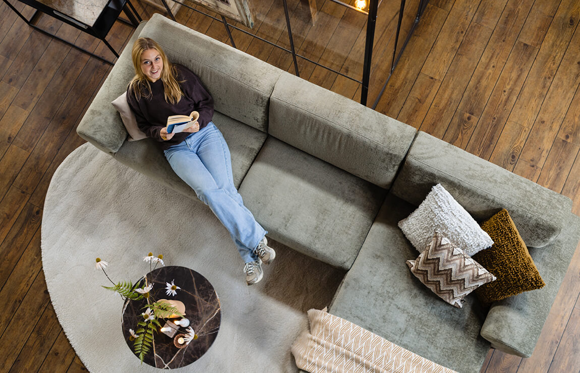 JaxxChoice Caty hoekbank groen sfeer6 JaxxChoice Caty hoekbank groen sfeer6