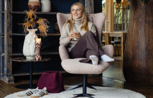 JaxxChoice fauteuil Caz roze sfeer