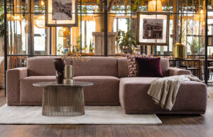 JaxxChoice roze hoekbank Izzy sfeer