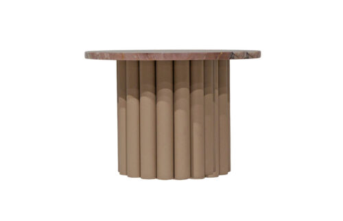 Ronde marmeren salontafel James beige met Canta Cruz blad