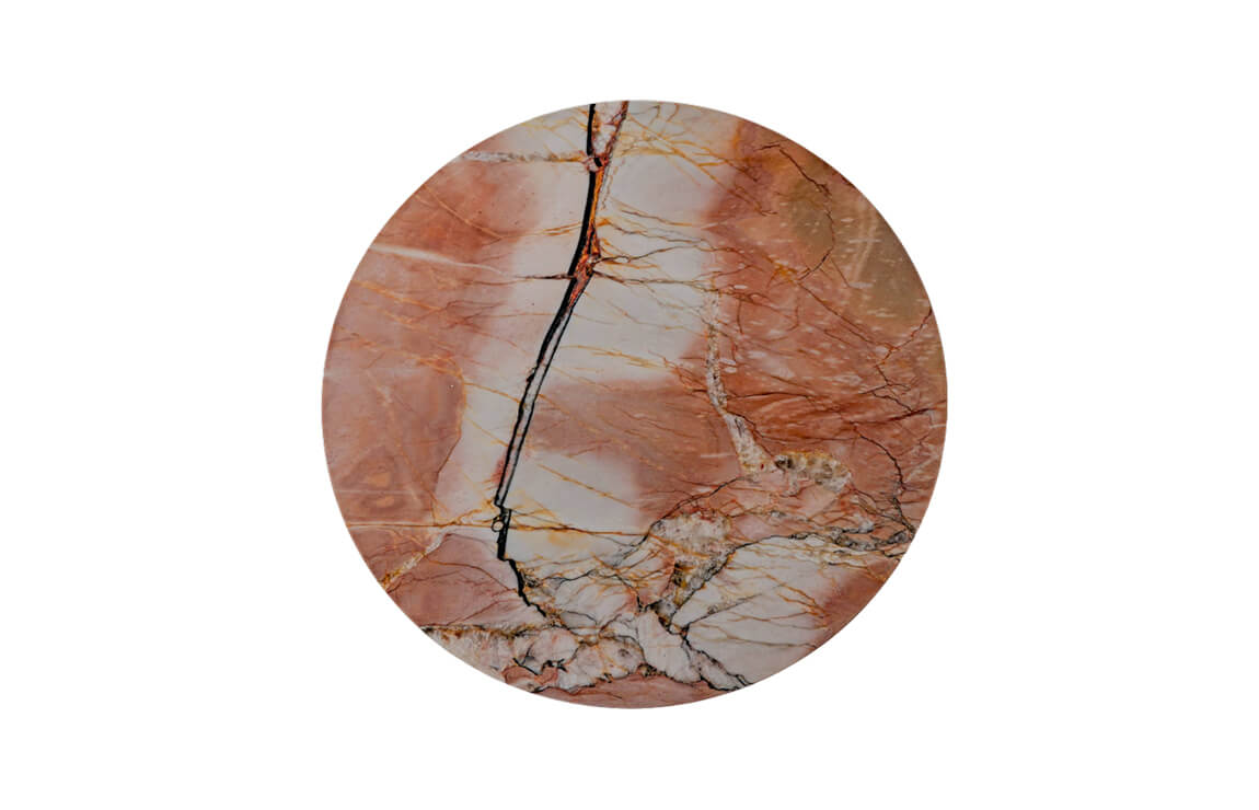 Ronde marmeren salontafel James beige met Canta Cruz blad